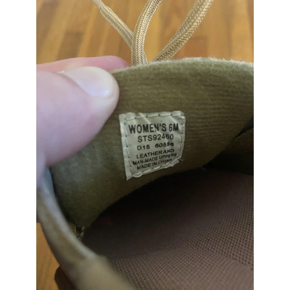 Sperry Top-Sider Shoes Womens Size 6 Tan Leather Boat Mesh Moc Toe STS92460